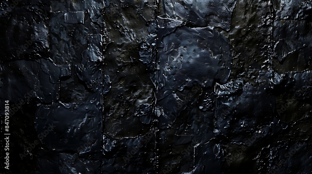 Fototapeta premium A black surface with cracks