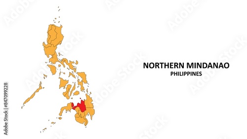 Photography Northern Mindanao Map in Philippines