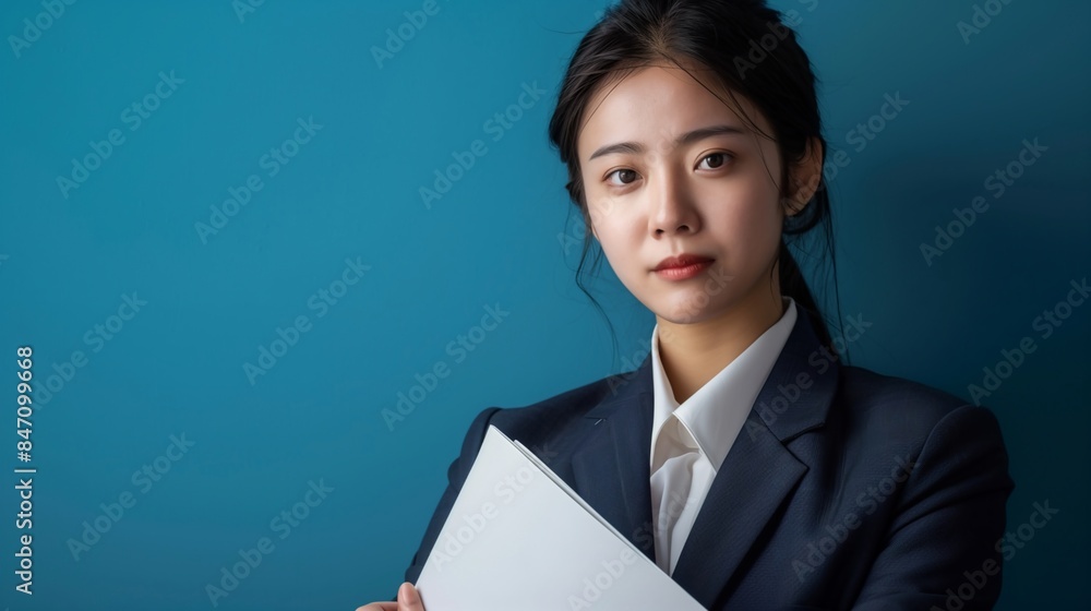 Professional Asian Female Lawyer with Legal Documents in Business Suit Professional Asian Female Lawyer with Legal Documents in Business Suit