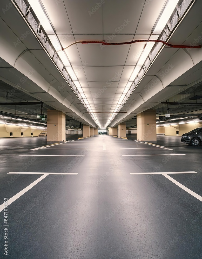 empty modern underground parking empty modern underground parking