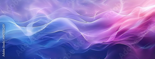 Abstract Wavy Background with Shimmering Lights