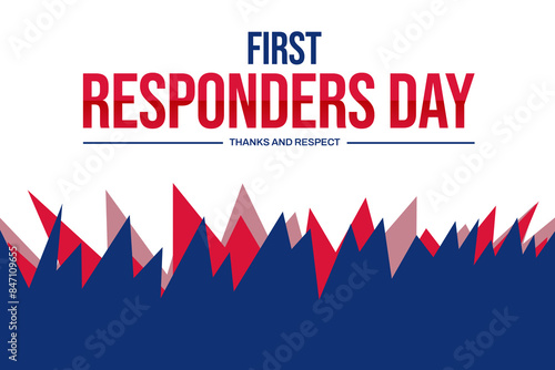 Billede på lærred Honor First Responders Day Celebrating the Bravery, Dedication, and Sacrifice of