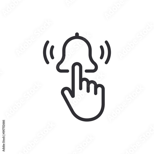 Forefinger. Pointer cursor. Turn on button. Turn off. Hand mouse cursor. Notification sign. Bell icon. Alert sign. Signal symbol. Alarm sign. Reminder icon. Incoming message. Ringtone sign. Notice