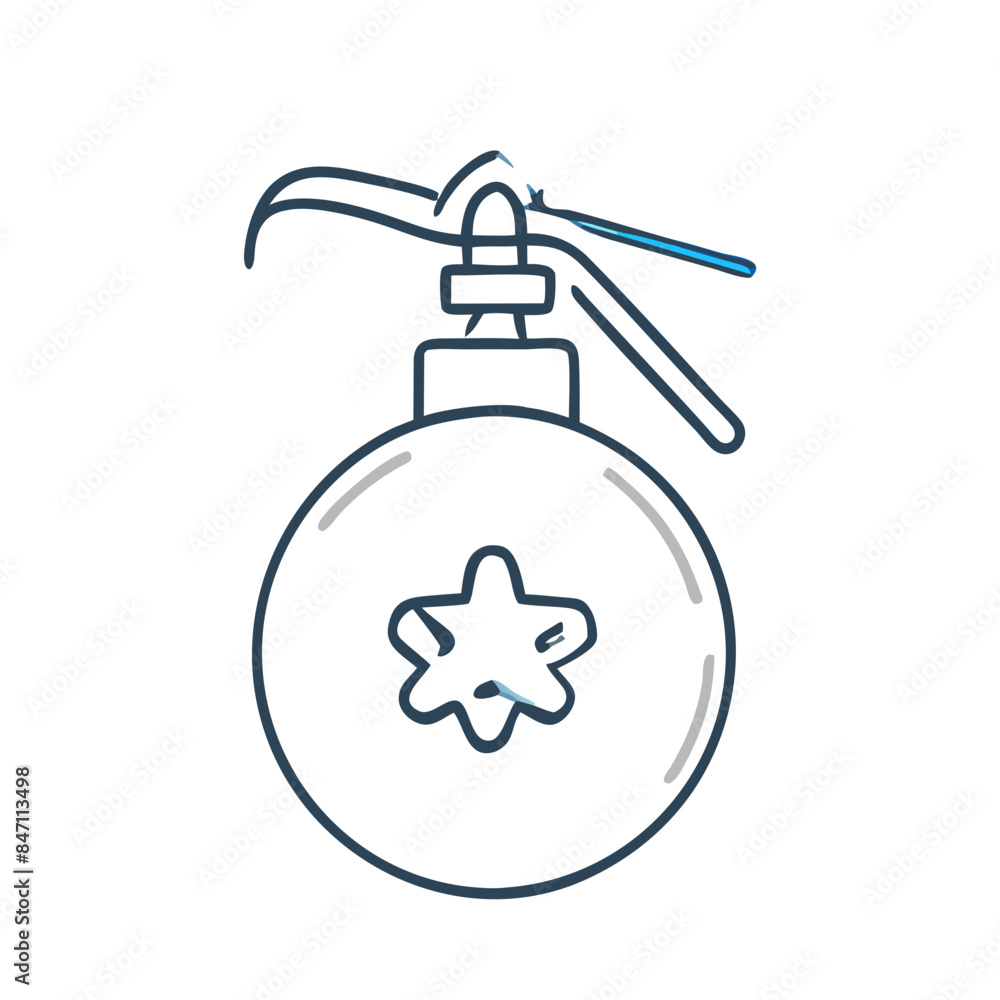 Obraz premium Combat Grenade Icon, AI Generative