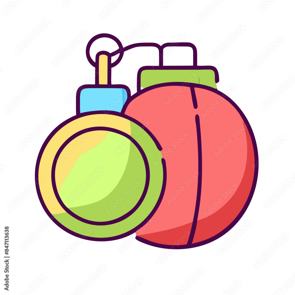 Obraz premium Combat Grenade Icon, AI Generative