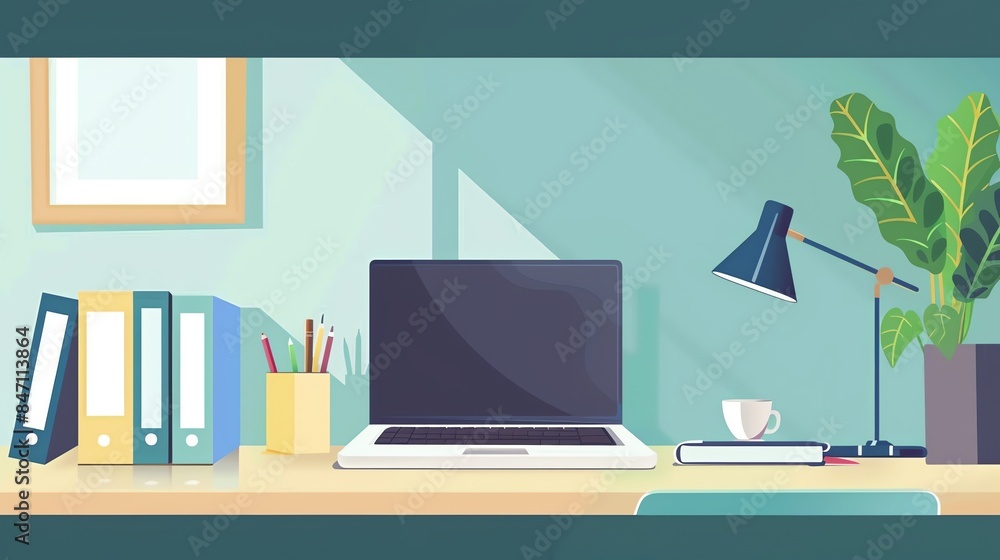 Modern Home Office: Blend of Technology and Minimalist Design Element Modern Home Office: Blend of Technology and Minimalist Design Element