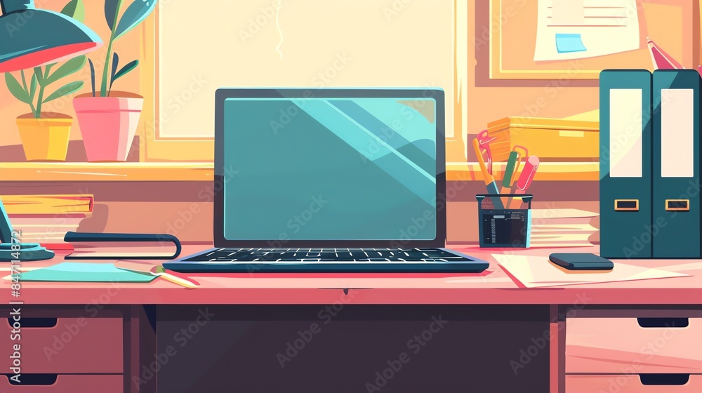 Modern Home Office: Blend of Technology and Minimalist Design Element Modern Home Office: Blend of Technology and Minimalist Design Element