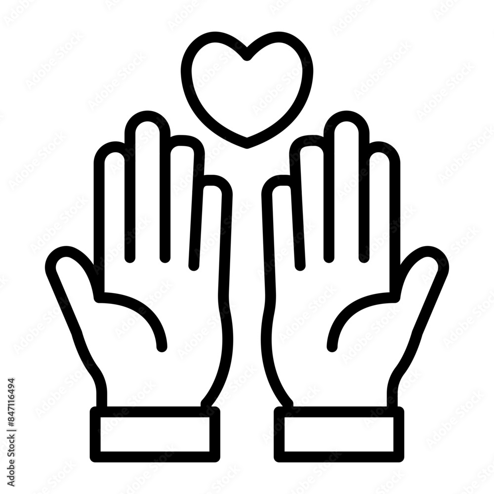 Obraz premium Prayer Vector Line Icon