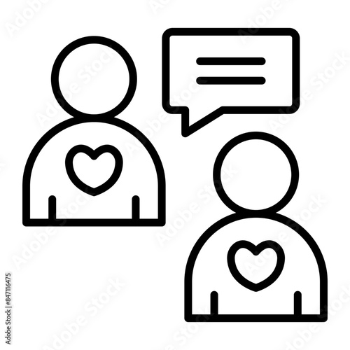 Gossiping Vector Line Icon