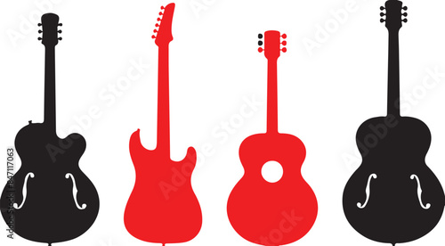 Acoustic Guitar Vector - Acoustic Guitar Silhouette
