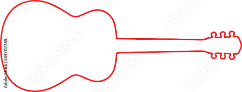 Acoustic Guitar Vector - Acoustic Guitar Silhouette