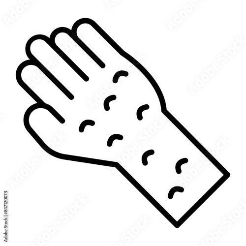 Skin Rash Vector Line Icon