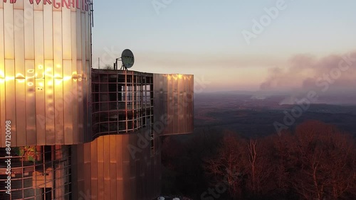 Drone Shot of huge abandoned Building, Petrova Gora, Croatia
