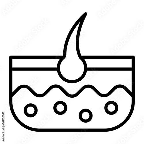 Hair Vector Line Icon