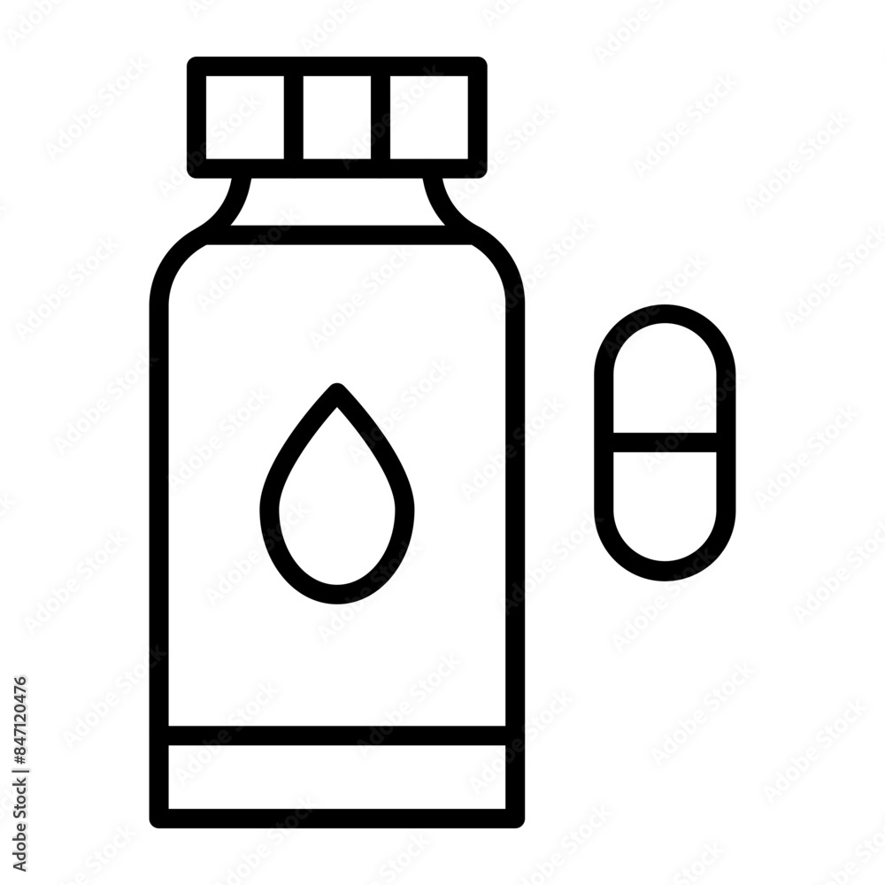 Obraz premium Suplement Vector Line Icon