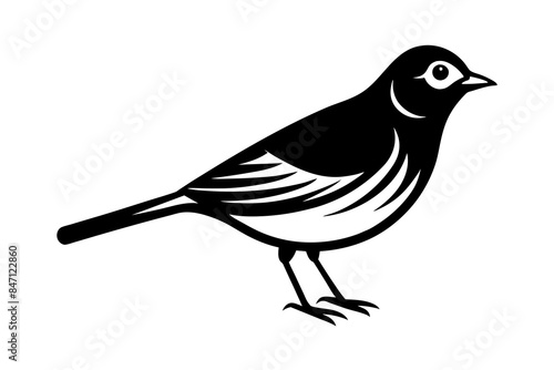 lark bird silhouette vector illustration