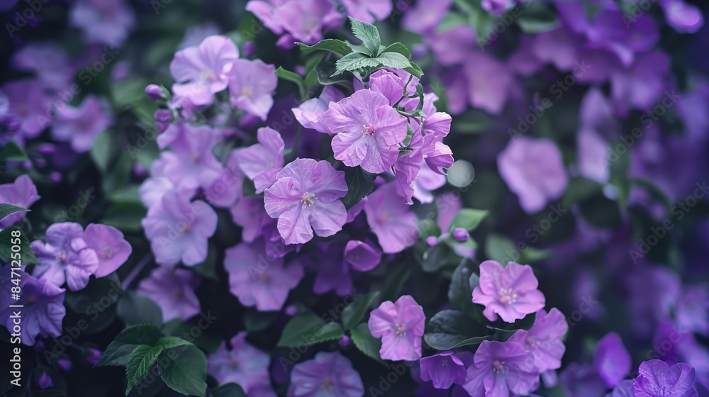 Blooming Purple Flowers in the Summer Blooming Purple Flowers in the Summer