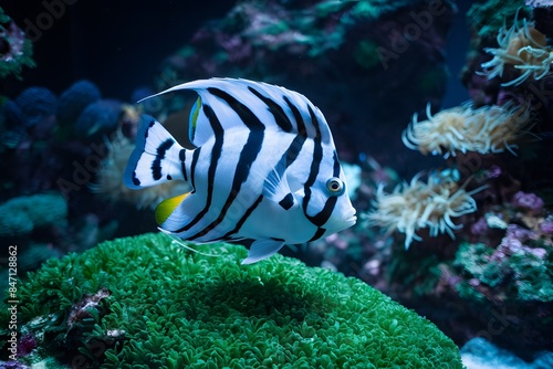 Discover a mesmerizing underwater world with elegant fish and vibrant marine life scenery