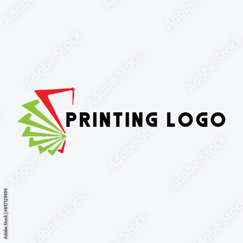printing shop logo design vector