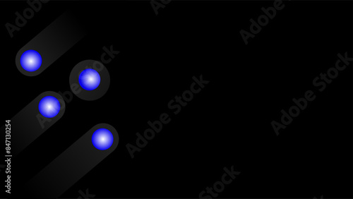 Wallpaper Mural Glowing blue orbs and dark grey cylinder geometric shapes simple luxury technology background Torontodigital.ca