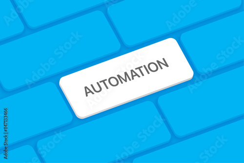 Automation word on computer keyboard key