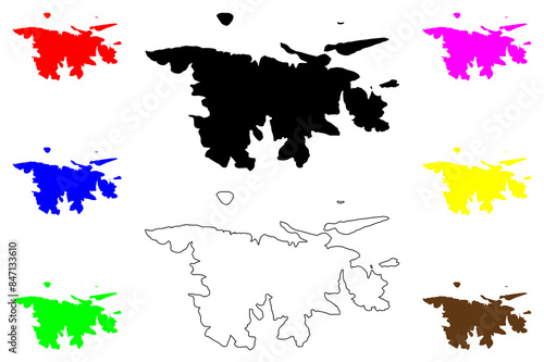 Agathonisi island (Hellenic Republic, Greece) map vector illustration, scribble sketch Agathonisi map