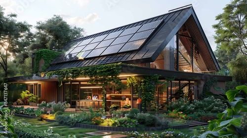 An eco-friendly modern house