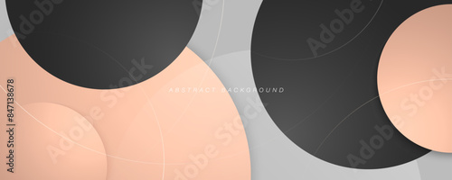 Modern abstract background. Elegant circle shape design. Gradient geometric. Suit for presentation, poster, brochure, banner, flyer, card, backdrop, cover, website. Vector illustration