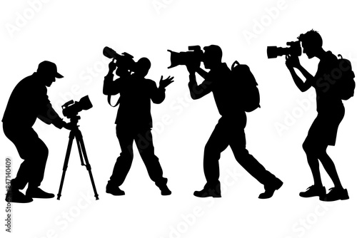 Captured by photographers working around the world vector silhouette 