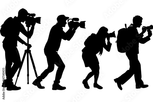 Captured by photographers working around the world vector silhouette 