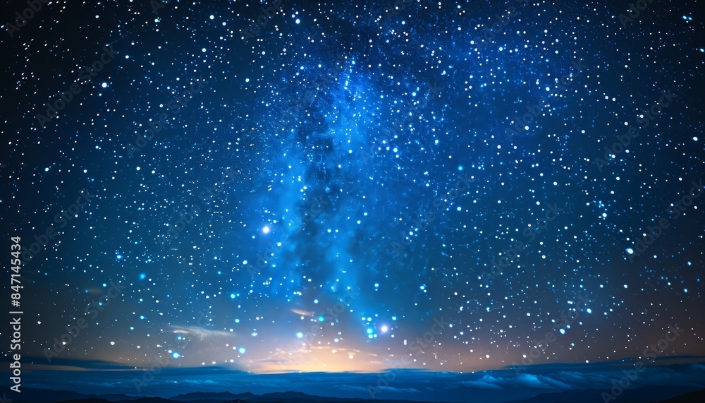 Stunning night sky with countless stars and a captivating view of the ...