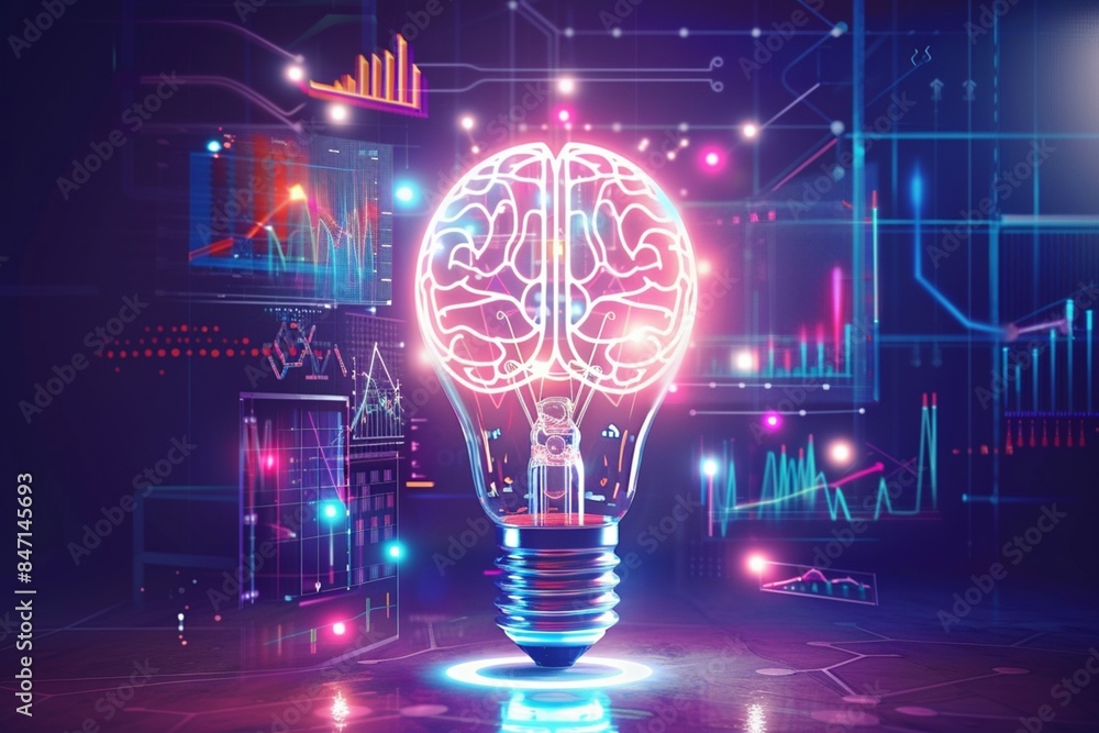 © Ella - A conceptual image showing a technology creative light bulb concept.