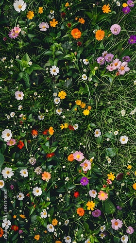  Flowers In Yellow, Orange, Magenta, Pink, White photo