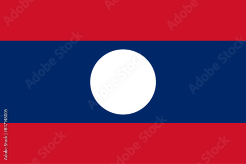Laos flag - vector illustration