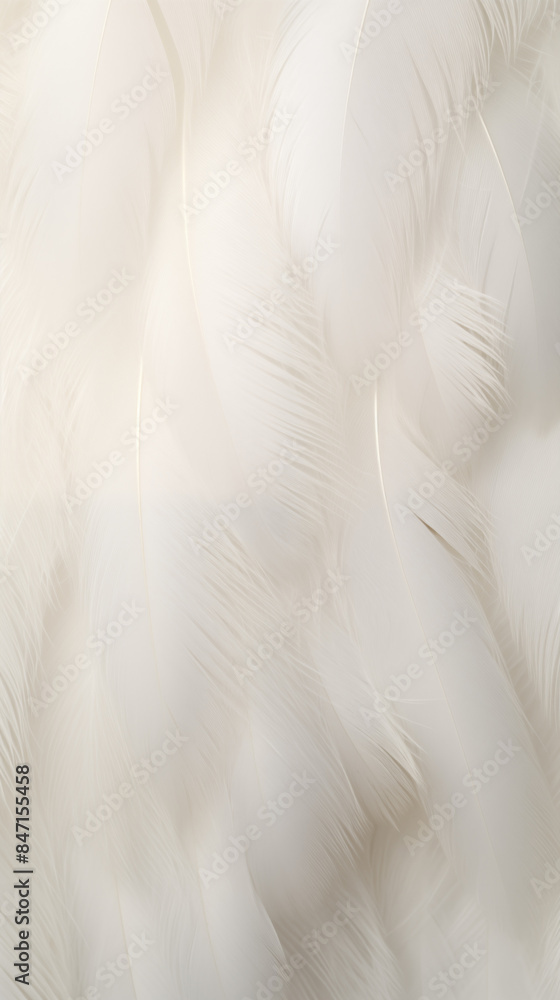 Obraz premium Pattern Background Abstract Image, White Feathers Texture, Wallpaper, Background, Cell Phone Cover and Screen, Smartphone, Computer, Laptop, Format 9:16 and 16:9 - PNG