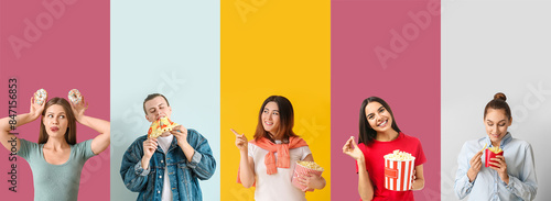 Collage of young people wit...
