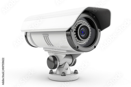 White background isolated security camera