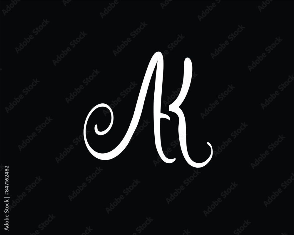 Obraz premium AK,KA VECTOR LOGO MONOGRAM ICON INITIALS