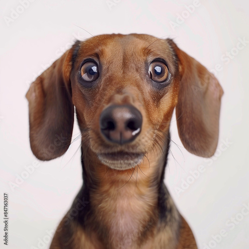 A full-body image of a dachshund dog, displayed with no backdrop for clear, versatile use on a transparent background.