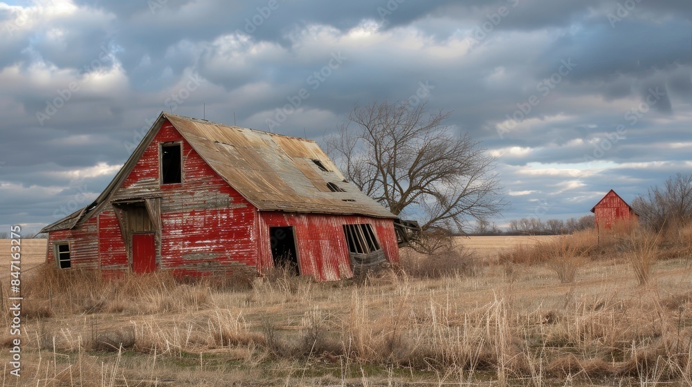 Dilapidated farm structures left neglected Dilapidated farm structures left neglected