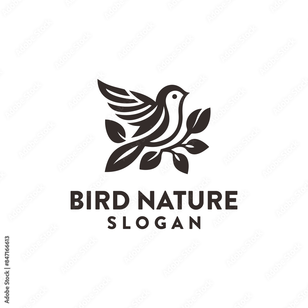Bird nature logo vector design template Bird nature logo vector design template