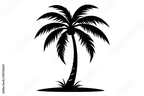 Palm tree silhouette vector art