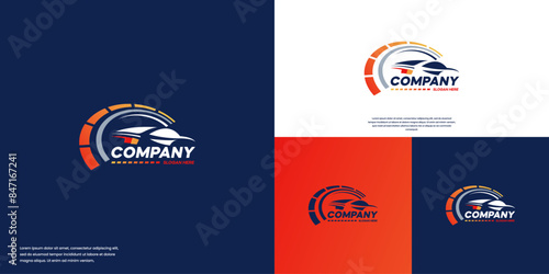 auto speed logo, repair service, tuning, garage, logo design template.