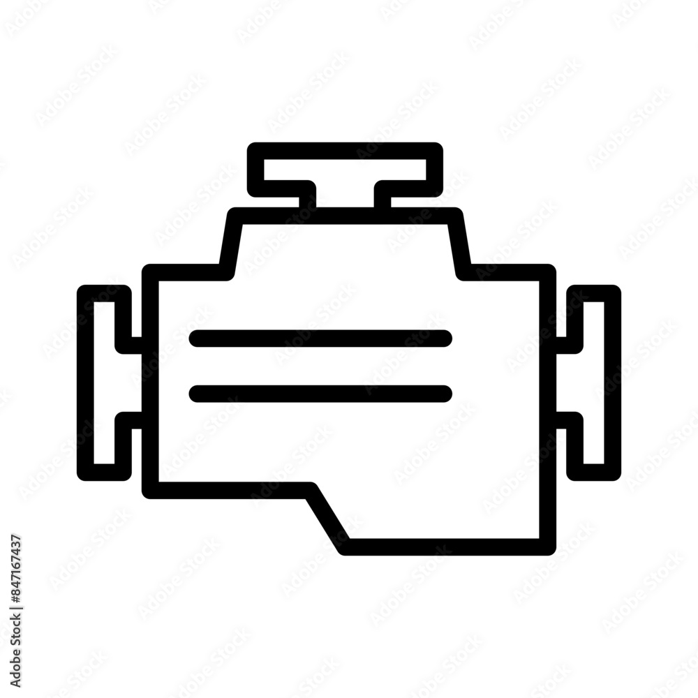 Engine line icon. Motorcycle part. Motorcycle spare part icon isolated on white background. Transparent background, minimalist symbol. Vector images Engine line icon. Motorcycle part. Motorcycle spare part icon isolated on white background. Transparent background, minimalist symbol. Vector images