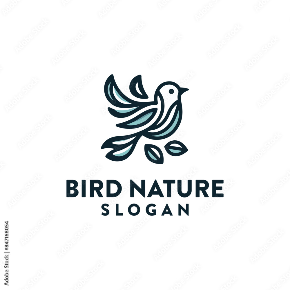 Bird nature logo design vector Bird nature logo design vector