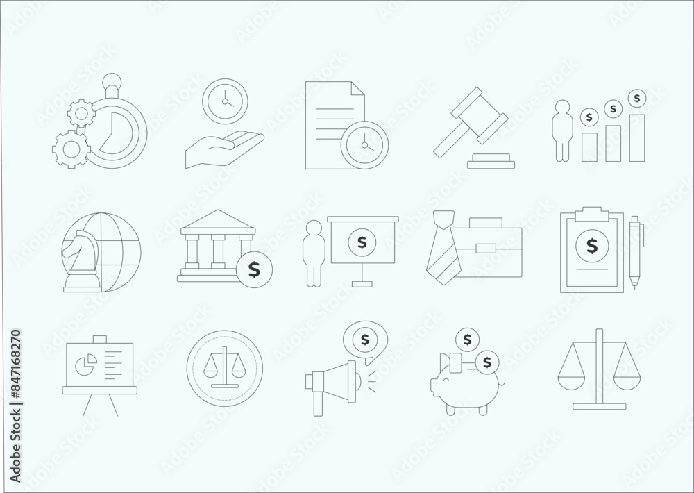 Business icons collection vector design. Business icons collection vector design.