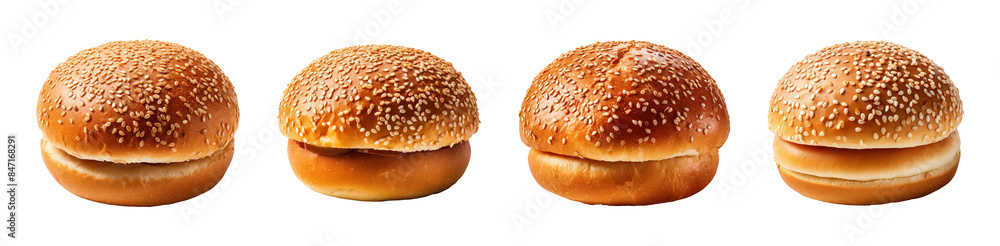 Collection set of Burger bread isolated on transparent background Collection set of Burger bread isolated on transparent background