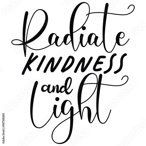 radiate kindness and light illestrator design