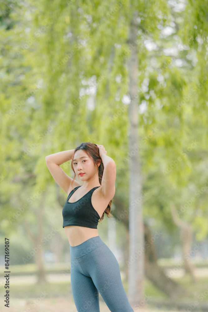 sport woman stretching before jogging and run, sport concept, welness concep sport woman stretching before jogging and run, sport concept, welness concep