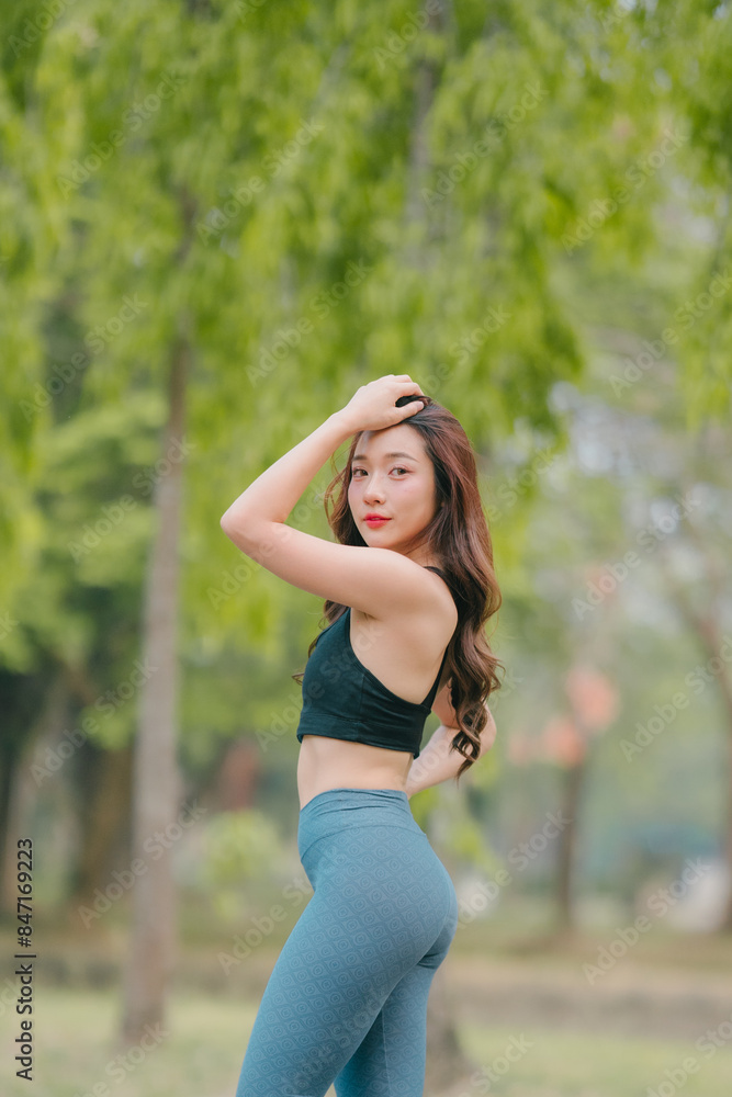 sport woman stretching before jogging and run, sport concept, welness concep sport woman stretching before jogging and run, sport concept, welness concep